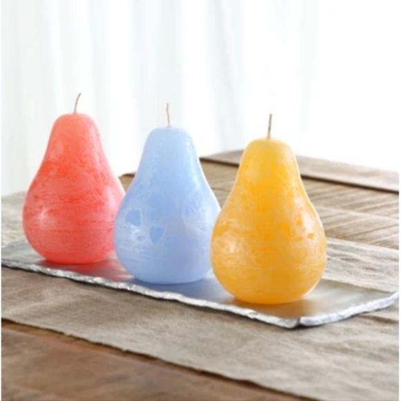 Vance Kitira Pear candles with wooden tray - Picture 7 of 8